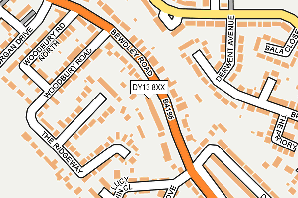 DY13 8XX map - OS OpenMap – Local (Ordnance Survey)