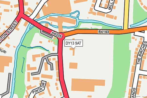 DY13 9AT map - OS OpenMap – Local (Ordnance Survey)
