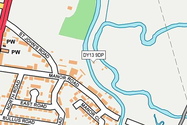 DY13 9DP map - OS OpenMap – Local (Ordnance Survey)