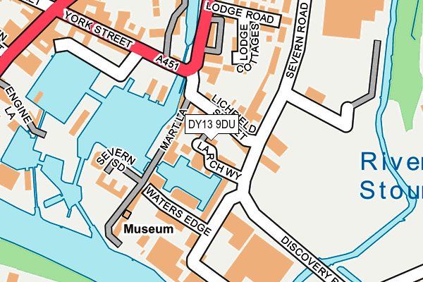 DY13 9DU map - OS OpenMap – Local (Ordnance Survey)
