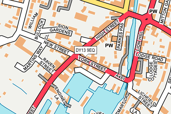 DY13 9EQ map - OS OpenMap – Local (Ordnance Survey)