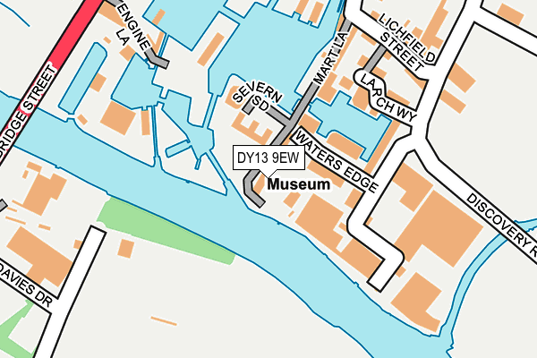 DY13 9EW map - OS OpenMap – Local (Ordnance Survey)