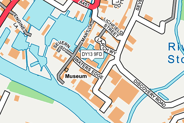 DY13 9FD map - OS OpenMap – Local (Ordnance Survey)