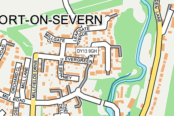 DY13 9GH map - OS OpenMap – Local (Ordnance Survey)