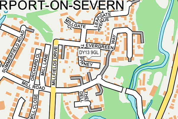 DY13 9GL map - OS OpenMap – Local (Ordnance Survey)