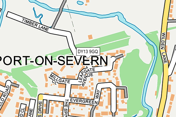 DY13 9GQ map - OS OpenMap – Local (Ordnance Survey)