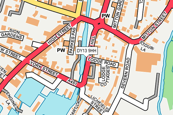 DY13 9HH map - OS OpenMap – Local (Ordnance Survey)