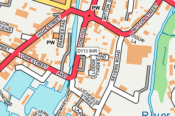 DY13 9HR map - OS OpenMap – Local (Ordnance Survey)