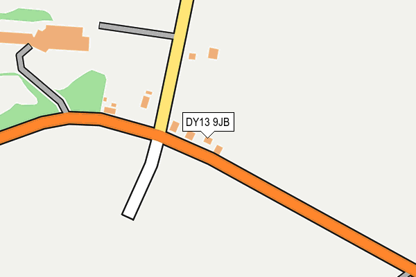 DY13 9JB map - OS OpenMap – Local (Ordnance Survey)