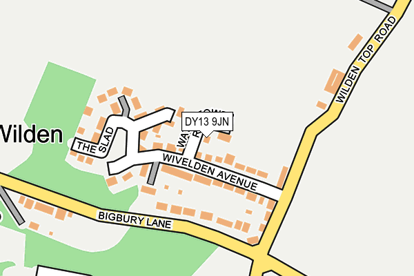 DY13 9JN map - OS OpenMap – Local (Ordnance Survey)