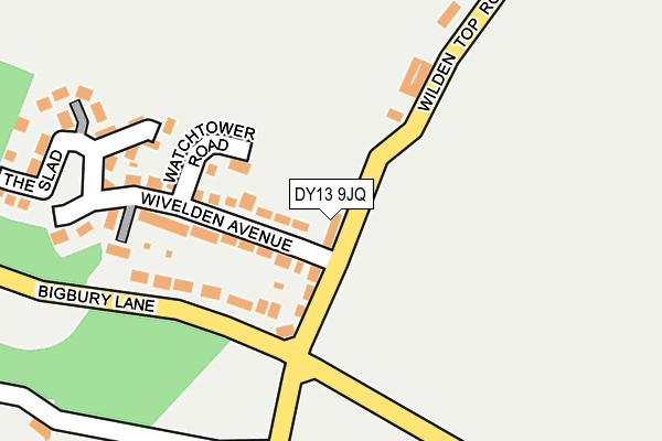 DY13 9JQ map - OS OpenMap – Local (Ordnance Survey)