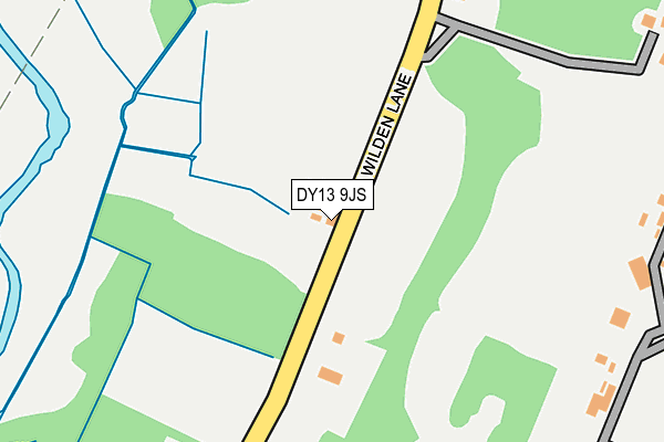 DY13 9JS map - OS OpenMap – Local (Ordnance Survey)