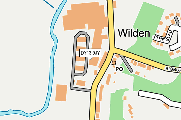 DY13 9JY map - OS OpenMap – Local (Ordnance Survey)