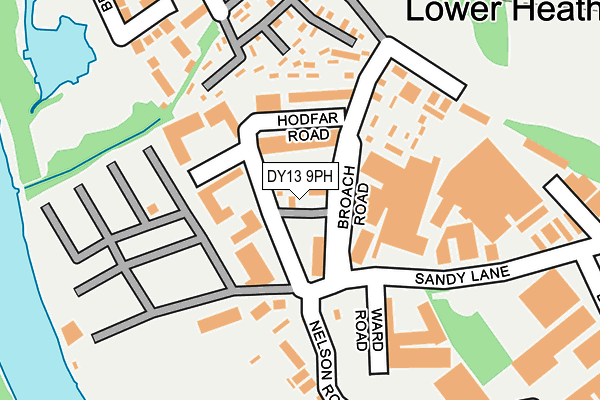 DY13 9PH map - OS OpenMap – Local (Ordnance Survey)