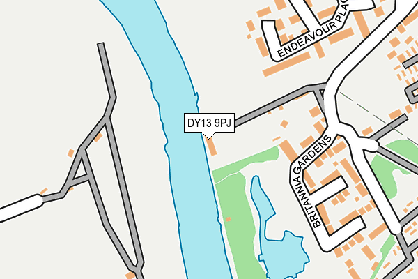 DY13 9PJ map - OS OpenMap – Local (Ordnance Survey)