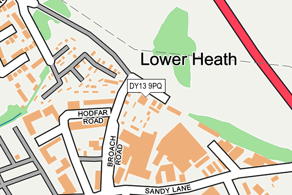 DY13 9PQ map - OS OpenMap – Local (Ordnance Survey)