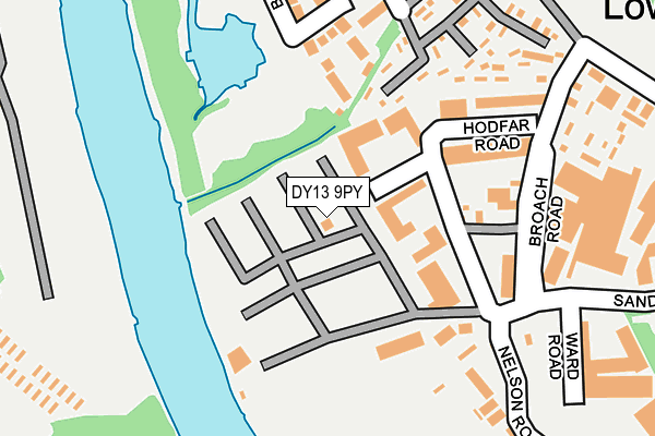 DY13 9PY map - OS OpenMap – Local (Ordnance Survey)
