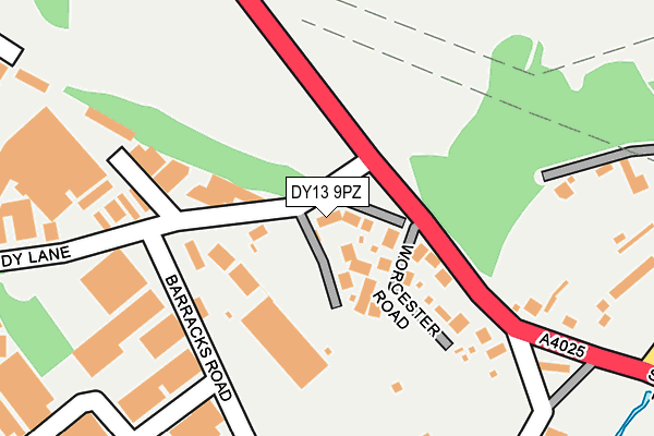 DY13 9PZ map - OS OpenMap – Local (Ordnance Survey)