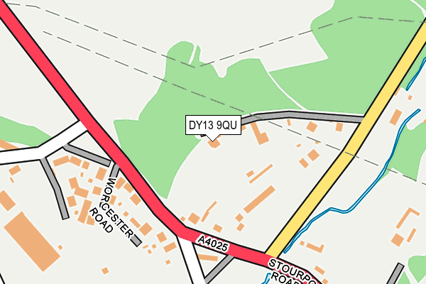 DY13 9QU map - OS OpenMap – Local (Ordnance Survey)