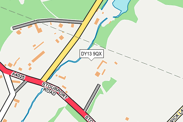 DY13 9QX map - OS OpenMap – Local (Ordnance Survey)