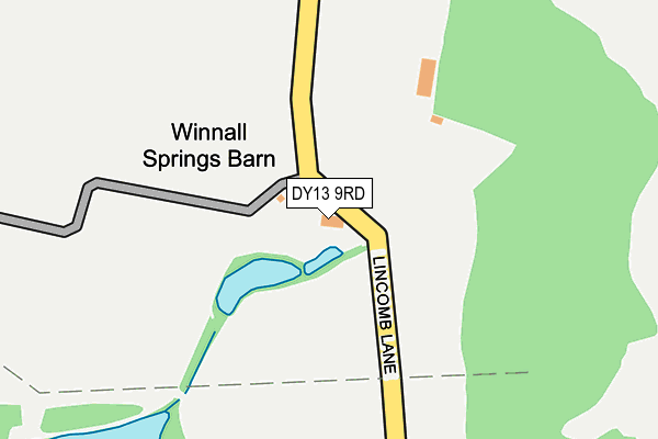 DY13 9RD map - OS OpenMap – Local (Ordnance Survey)