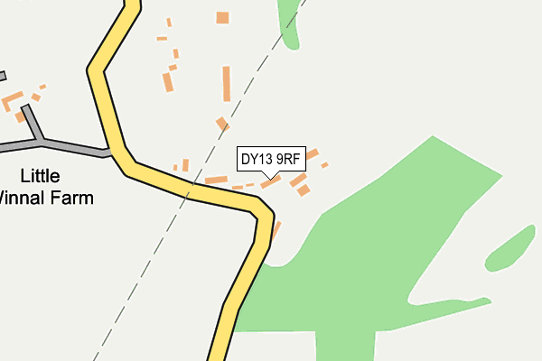 DY13 9RF map - OS OpenMap – Local (Ordnance Survey)