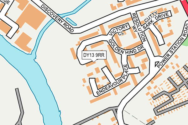 DY13 9RR map - OS OpenMap – Local (Ordnance Survey)