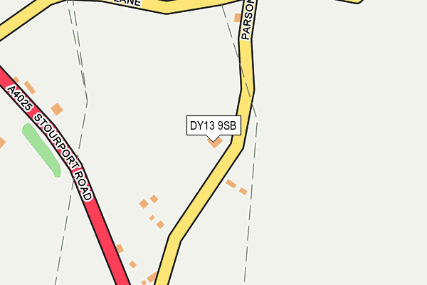 DY13 9SB map - OS OpenMap – Local (Ordnance Survey)