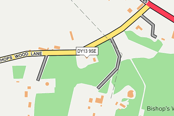 DY13 9SE map - OS OpenMap – Local (Ordnance Survey)