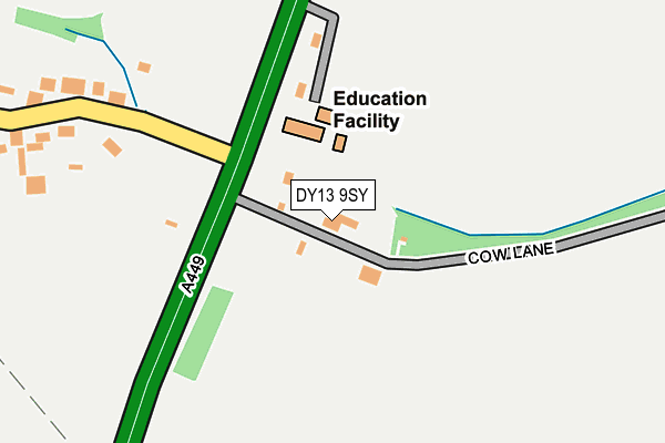 DY13 9SY map - OS OpenMap – Local (Ordnance Survey)