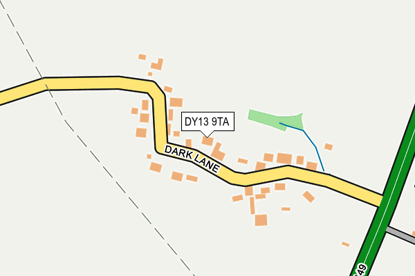 DY13 9TA map - OS OpenMap – Local (Ordnance Survey)