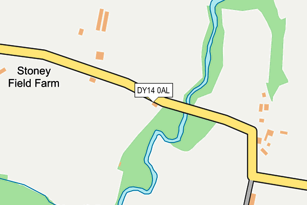 DY14 0AL map - OS OpenMap – Local (Ordnance Survey)