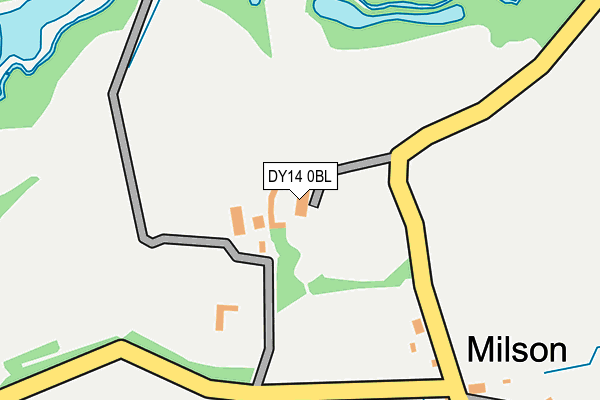DY14 0BL map - OS OpenMap – Local (Ordnance Survey)