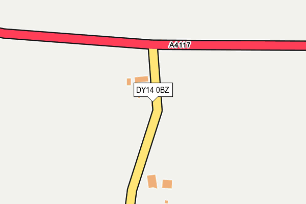 DY14 0BZ map - OS OpenMap – Local (Ordnance Survey)