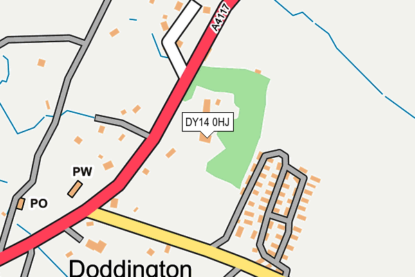 DY14 0HJ map - OS OpenMap – Local (Ordnance Survey)