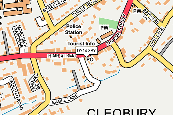 DY14 8BY map - OS OpenMap – Local (Ordnance Survey)