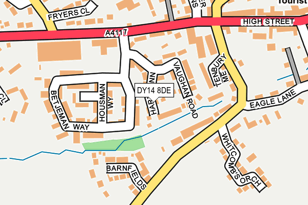 DY14 8DE map - OS OpenMap – Local (Ordnance Survey)