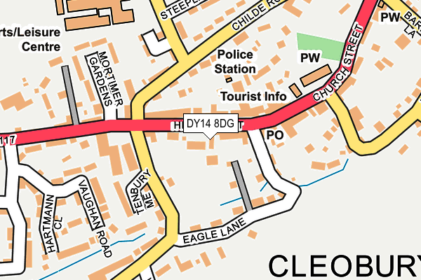 DY14 8DG map - OS OpenMap – Local (Ordnance Survey)
