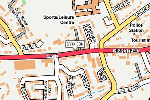 Map of CLEOBURY CLOUDZ LTD at local scale