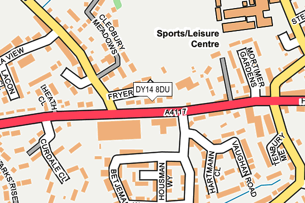 DY14 8DU map - OS OpenMap – Local (Ordnance Survey)