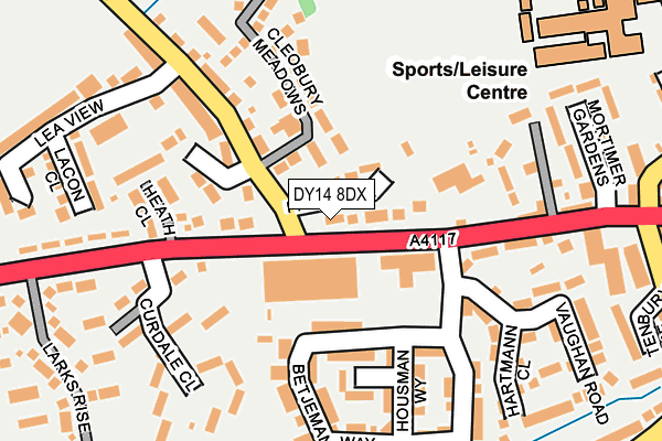 DY14 8DX map - OS OpenMap – Local (Ordnance Survey)