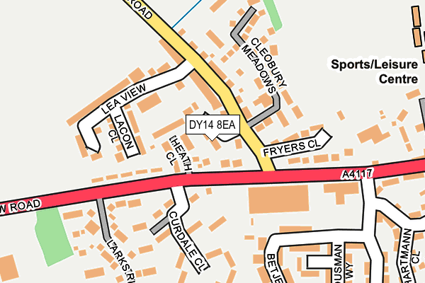 DY14 8EA map - OS OpenMap – Local (Ordnance Survey)