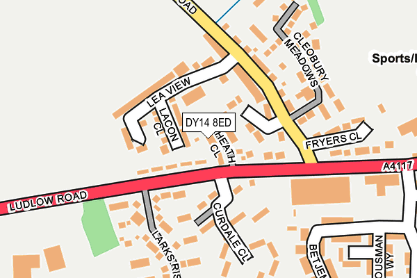DY14 8ED map - OS OpenMap – Local (Ordnance Survey)