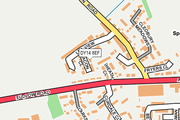 DY14 8EF map - OS OpenMap – Local (Ordnance Survey)