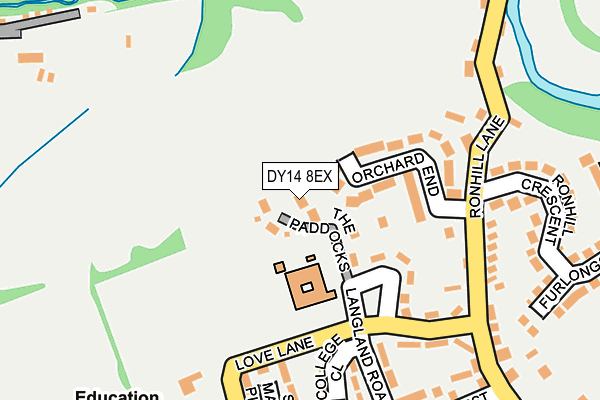 DY14 8EX map - OS OpenMap – Local (Ordnance Survey)