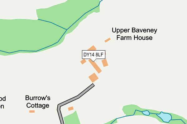 DY14 8LF map - OS OpenMap – Local (Ordnance Survey)