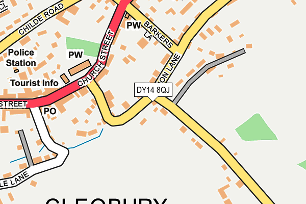 DY14 8QJ map - OS OpenMap – Local (Ordnance Survey)