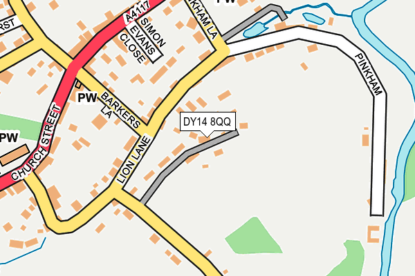 DY14 8QQ map - OS OpenMap – Local (Ordnance Survey)