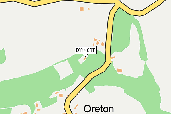 DY14 8RT map - OS OpenMap – Local (Ordnance Survey)