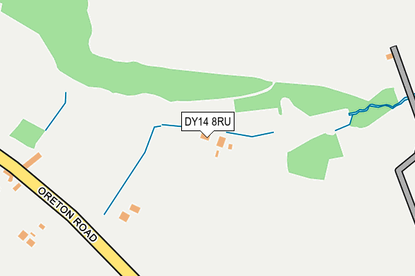 DY14 8RU map - OS OpenMap – Local (Ordnance Survey)